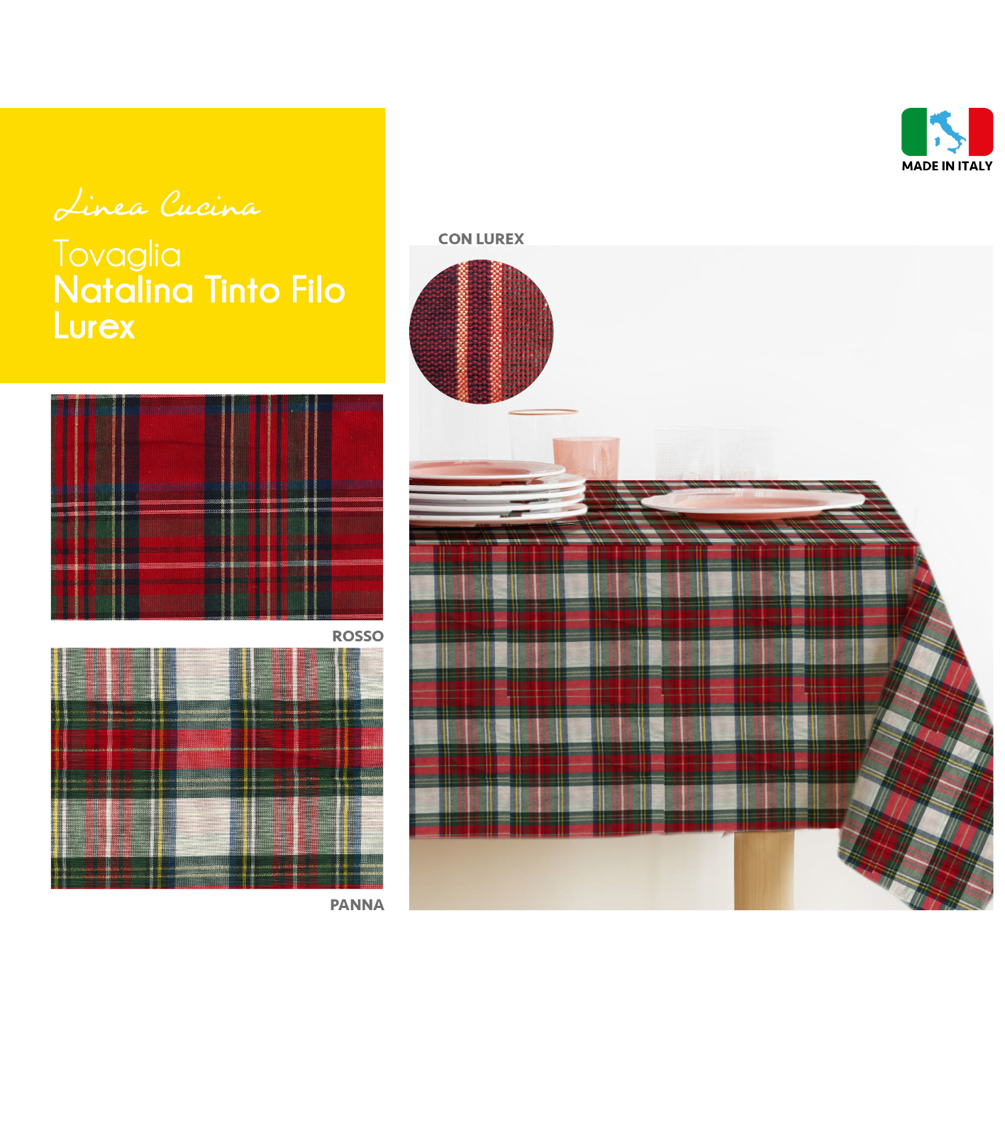 TABLECLOTH 12P NATALINA 140X240 Tellini S.r.l. Wholesale Clothing